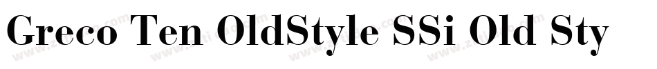 Greco Ten OldStyle SSi Old Style Figures字体转换
